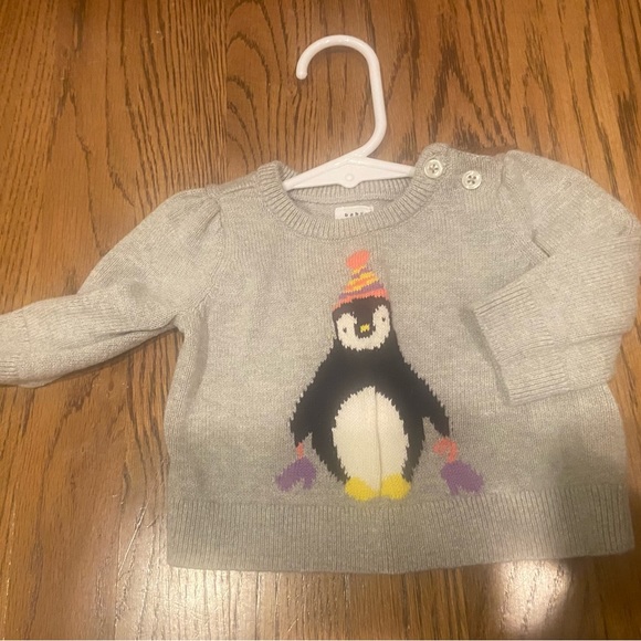 Baby Girl Penguin Sweater - Picture 2 of 4